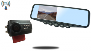 4.3-Inch Clip On Mirror Monitor with Built In Digital Wireless Slip On Backup Camera