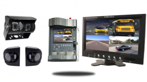 4.3-Inch Premium SD Mobile DVR with 7-Inch Split Screen with Side Cameras (4 Camera System)