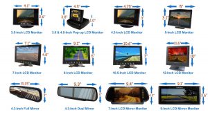 TadiBrothers rear view mirror backup camera monitors sizes