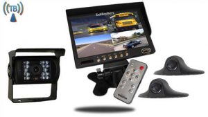 Wireless Rear-View System for RVs with 3 Cameras and Backup Monitor