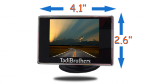 3.5 inch Monitor Dimensions 2.6 inches by 4.3 inches by .25 inch