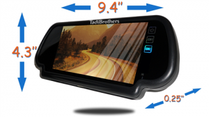 5 inch mirror monitor Dimensions