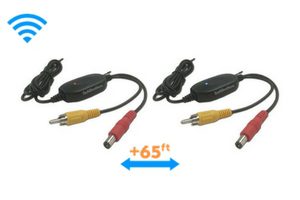 transmitter and receiver for wireless backup camera system