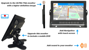 Alt Text: Ultra-thin TadiBrothers LCD monitor designed for clear viewing and space-saving installation.