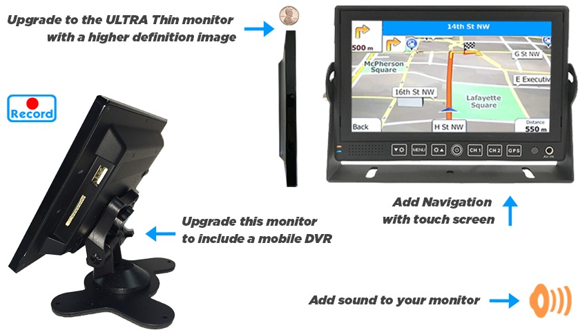 Alt Text: Ultra-thin TadiBrothers LCD monitor designed for clear viewing and space-saving installation.