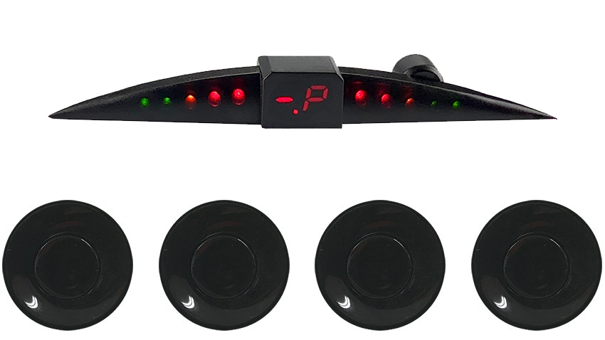 Parking Sensor System on display with sensors