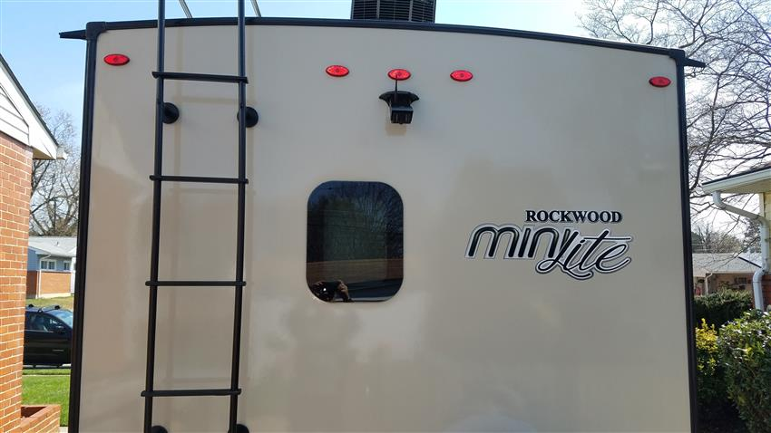 Furrion backup camera mounted at the rear of an RV