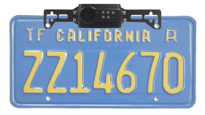 camera mounted on a licence plate