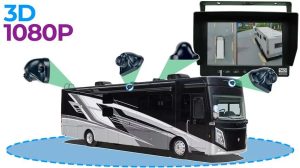 3D 1080P four-camera 360 surround view system for vans.