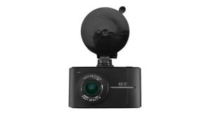 4K front dash camera with suction windshield mount