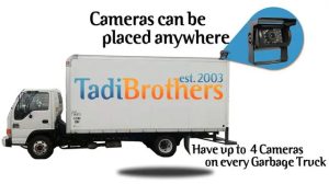 Backup camera mounted on a box truck