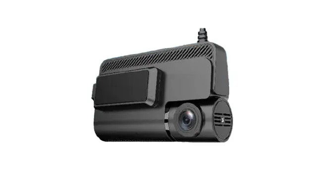 Compact dual-lens dash camera with interior recording