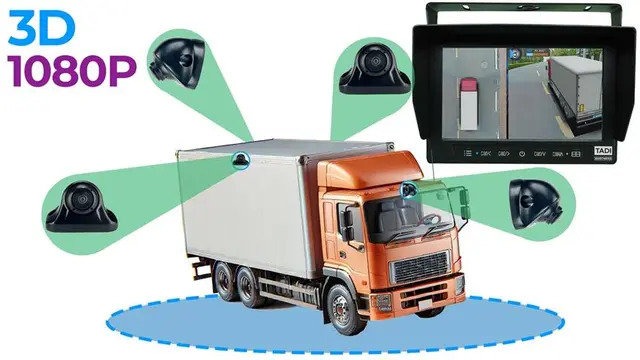 1080P 3D surround-view truck camera system