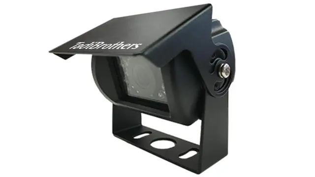 Weatherproof exterior camera with sun shield and mount