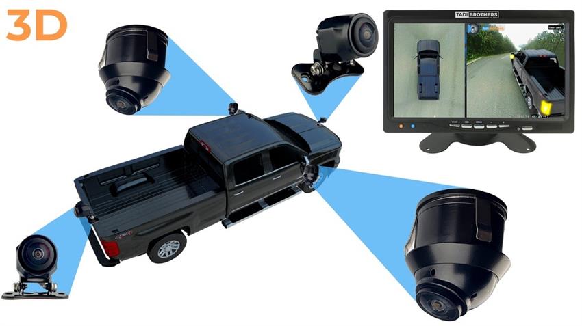 360-degree vehicle camera system providing wider coverage around the vehicle to improve visibility and safety.